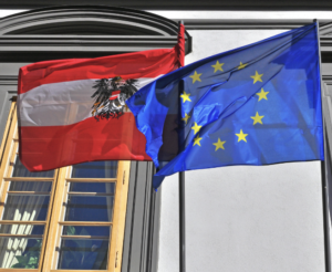 Austria and EU flags