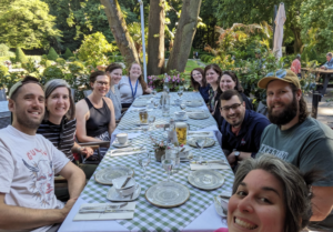 NAFAns eating lunch in Germany.