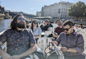 NAFAns on a river boat touring the Spree River